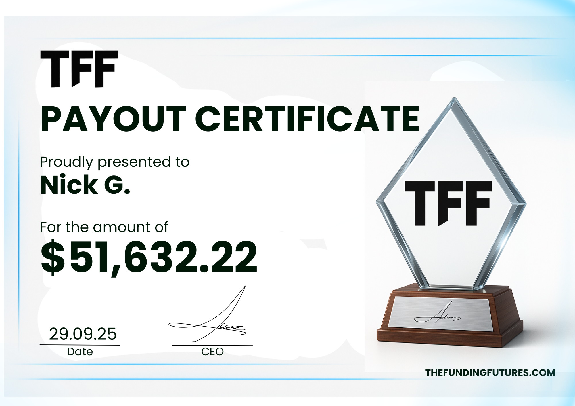PAYOUT CERTIFICATE (3)